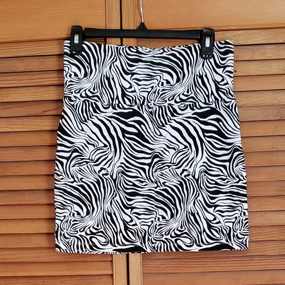 Zebra Print Mini Skirt